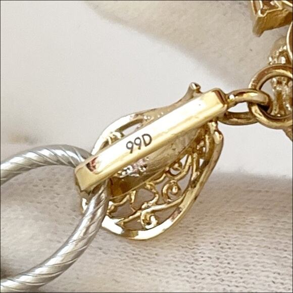 DOLCE & GABBANA STUNNING Gold Plated Faux Pearl Crystal Pendant Necklace RARE - Picture 8 of 12